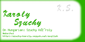 karoly szuchy business card